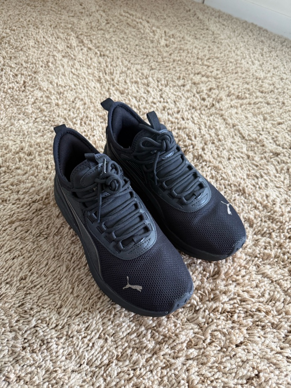 Puma Womens Black Athletic Sneakers